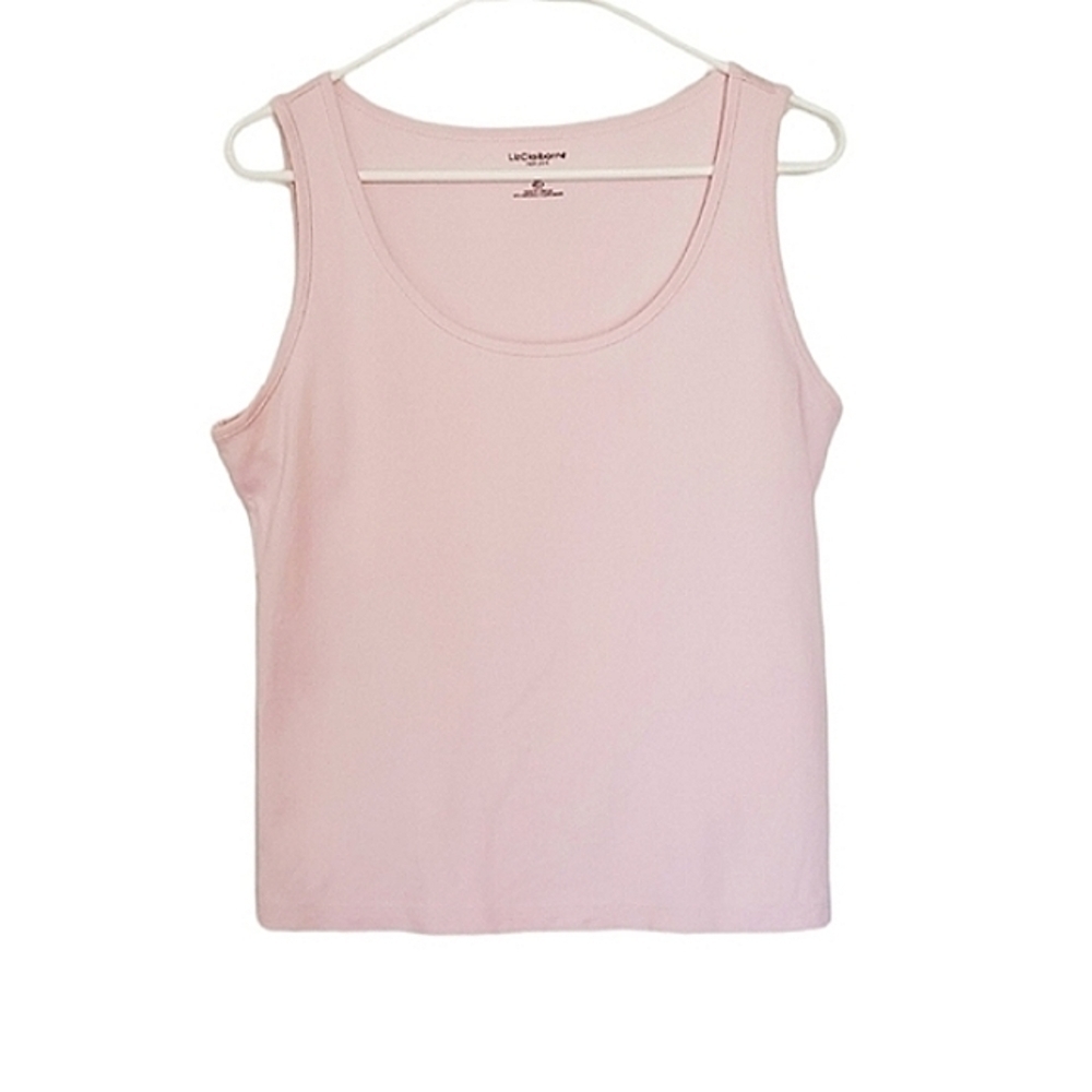 1160 * Liz Claiborne Scoop Neck Tank Pink Size L